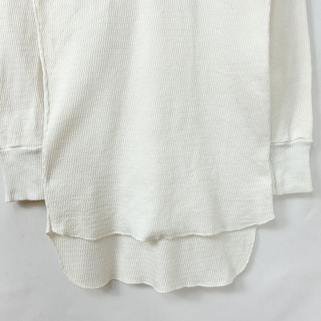 古着 ビンテージ 80s USA ヘインズサーマル インナー 長袖 Tシャツ 白 80s USA製 Hanes ヘインズ サーマル 長袖 ロンT インナー S96