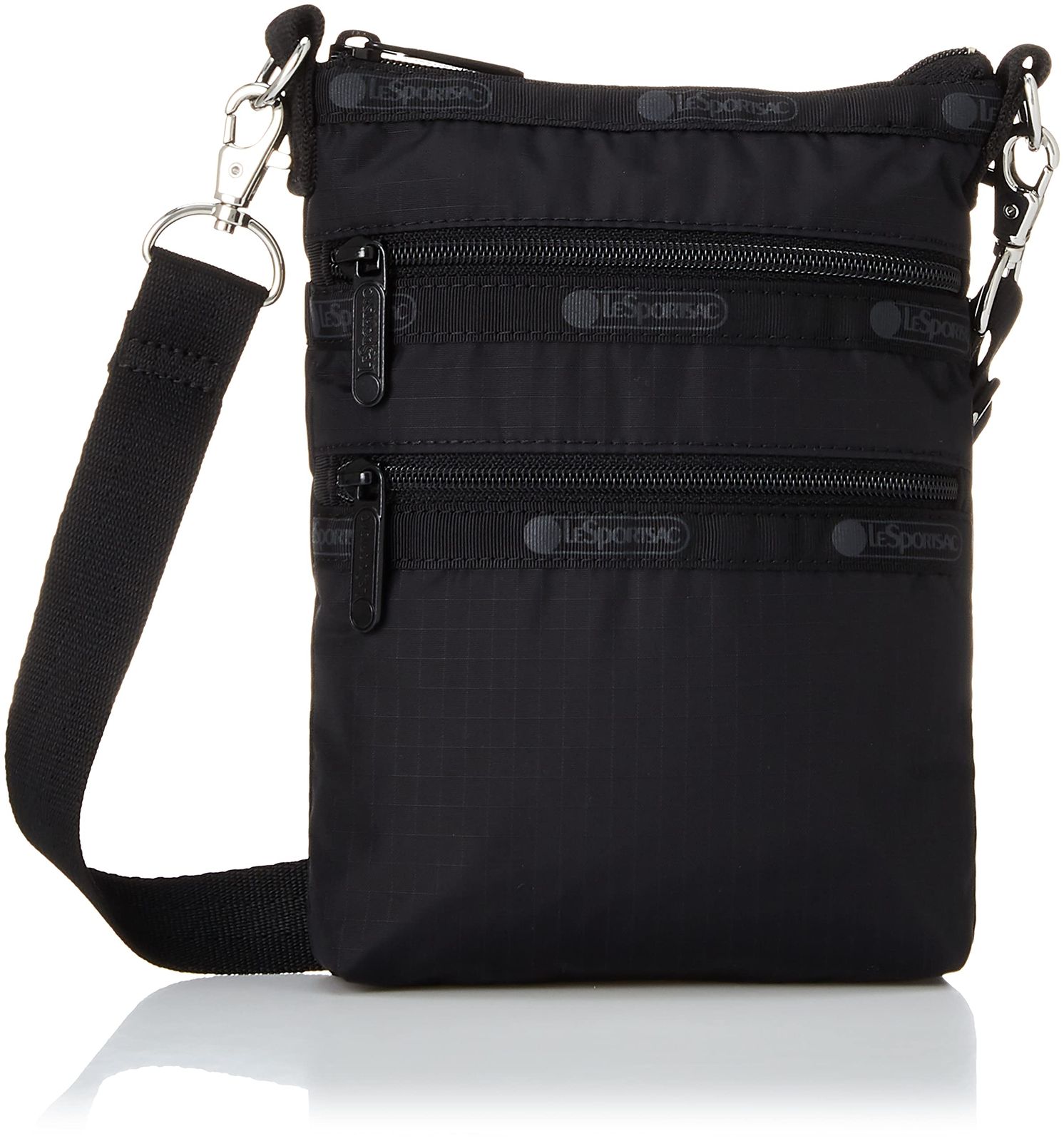 レスポートサック 公式 ショルダーバッグ 3 ZIP CROSSBODY|4007 レディース リサイクルドブラックJP