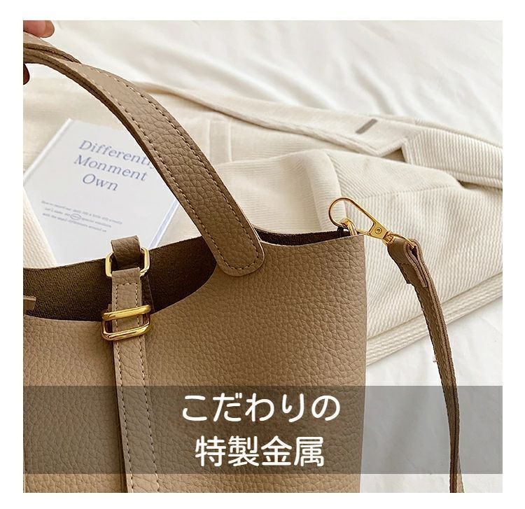 全国総量無料で バッグインバッグ 付本革キューブバッグ 本革キューブ型バッグ バッグ