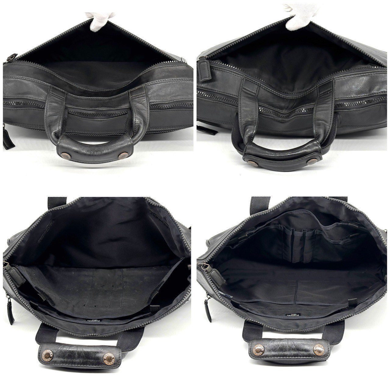 PORTER ポーター レザー ビジネスバッグ ハンドバック ブラック A4 実用と品の両立】 PORTER ポーター レザー ハンドバッグ
