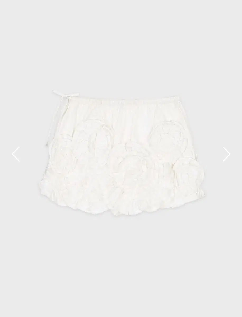 Rose Frill Mini Skirt White S サイズ