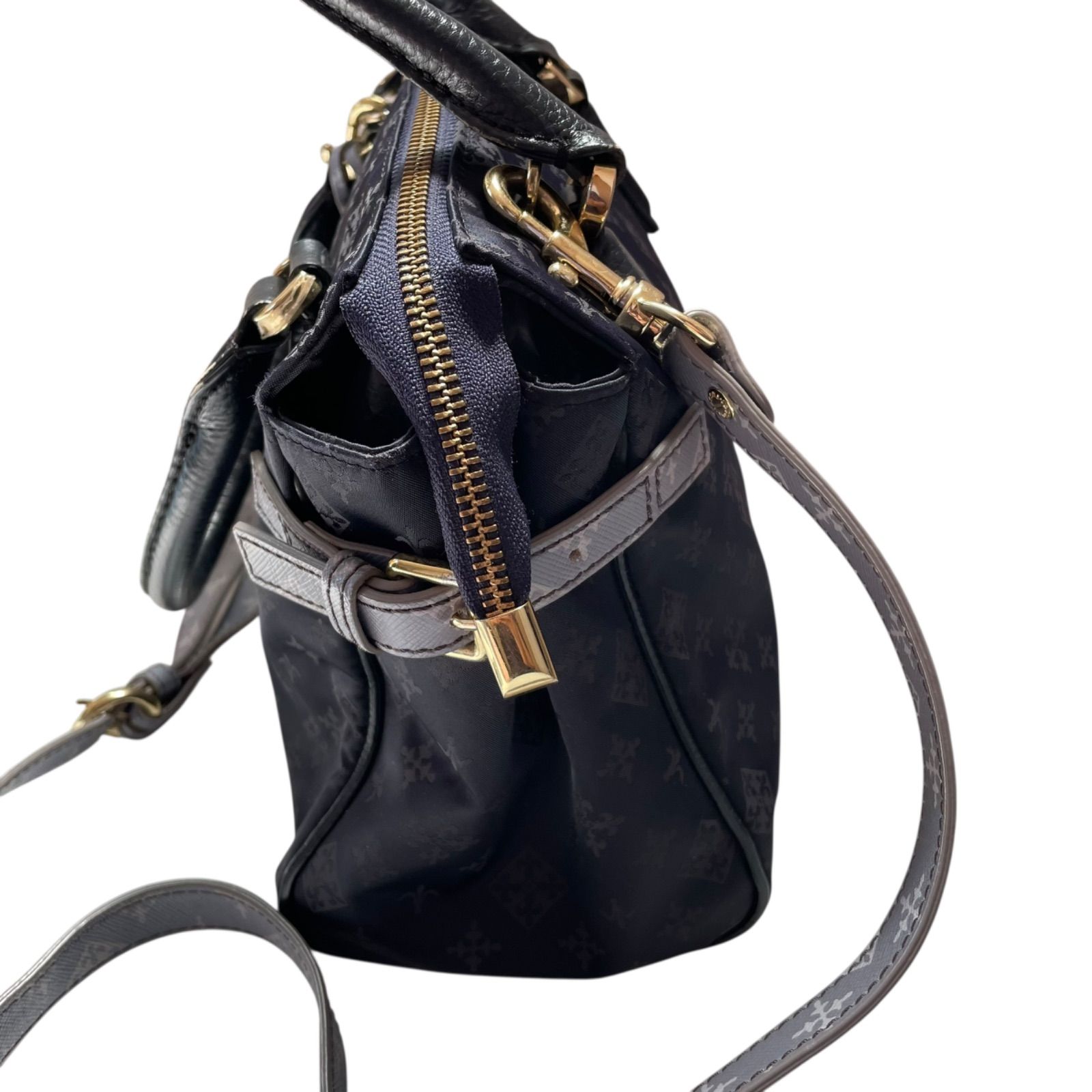 【美品】ラシット 2way ショルダーバッグ　ネイビー　斜めがけ　日本製 ラシット(russet) 2way ショルダーバッグ | 通販・人気