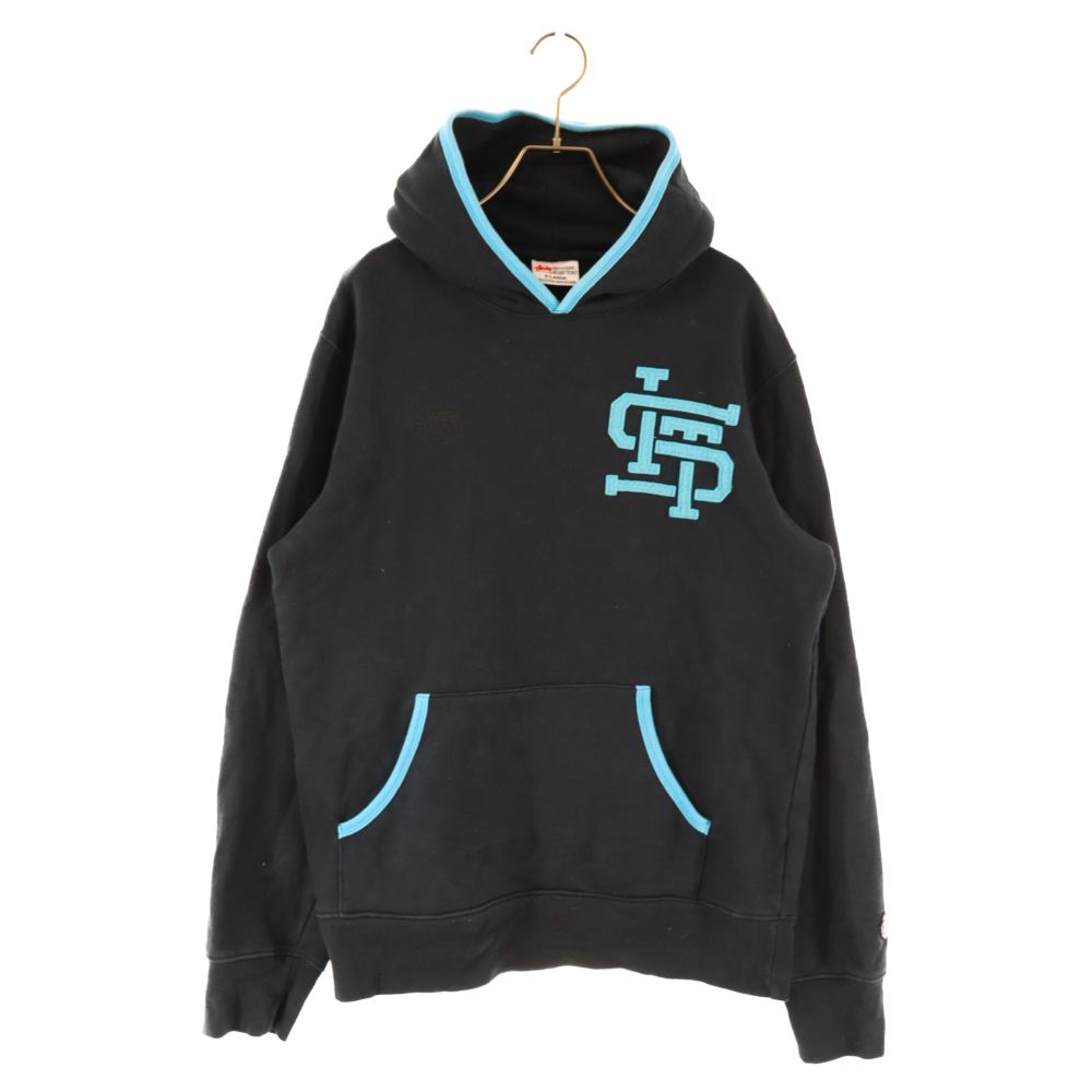 00s 初期 STUSSY 刺繍 スモールロゴ パイピングラインロゴ パーカー 00s 初期 STUSSY 刺繍 スモールロゴ パイピングラインロゴ