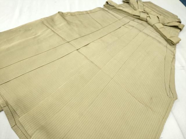 平和屋着物●男性 馬乗り袴 縞 正絹 CAAW7905yc