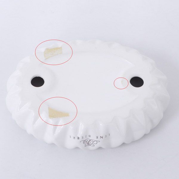 【LENE BJERRE / リーネ ヴェール】 (493401409 WHITE) ホワイト CRYSTALシリーズ ソープトレイ 石鹸置き [新品] [訳あり] おしゃれ 置物 雑貨 白 ホワイト ローズゴールドトーン・プレーティング