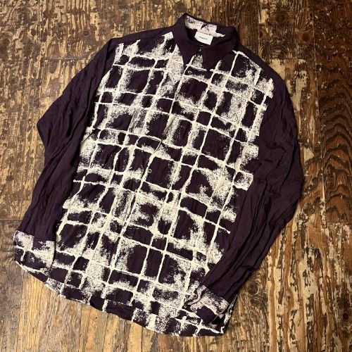 Iroquois イロコイ VINTAGE CHECK L/S SHIRTS パープル系 【代官山11】