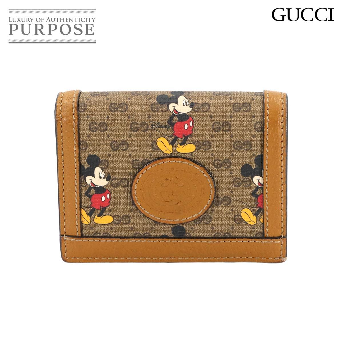 GUCCI 未使用 廃盤 二つ折り財布 GG マイクロ ミッキー  グッチ GUCCI グッチ 財布 レディース メンズ ブランド マイクロGG