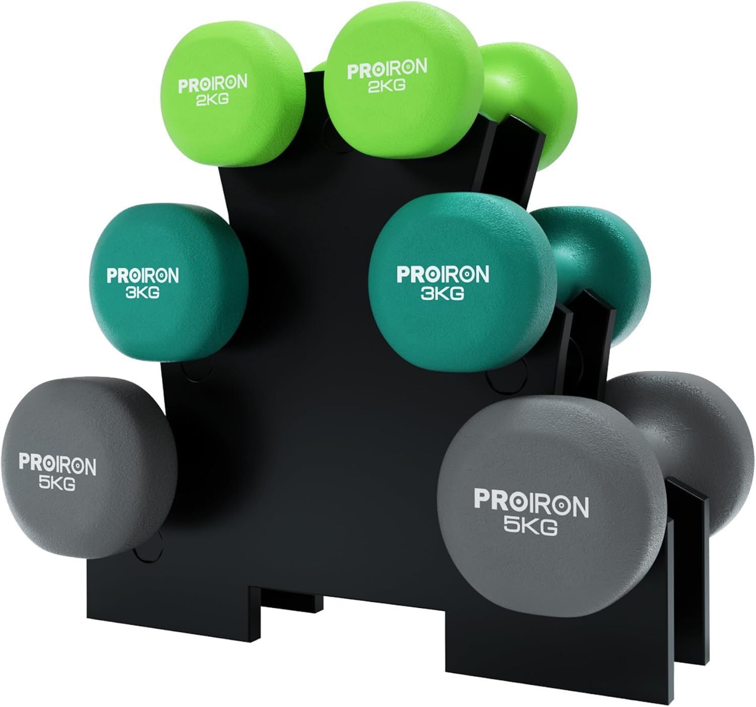 PROIRON ダンベル 2個セット1kg 1.5kg 2kg 3kg 4kg 5kg 8kg 10kg ダンベルセット ソフトコーティングで 筋力トレーニング 筋トレ シェイプアップ 鉄アレイ 鉄アレー