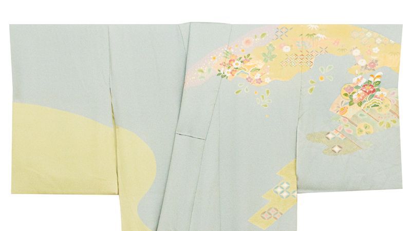 記念感謝祭【仕立無料】工芸唐絞り美術染吉祥四季花辻ケ花文訪問