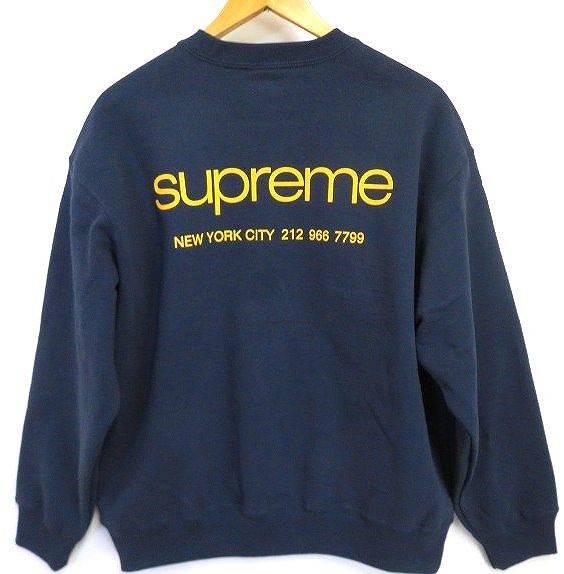 s23g-981x【中古】Supreme シュプリーム 23FW NYC Crewneck Navy