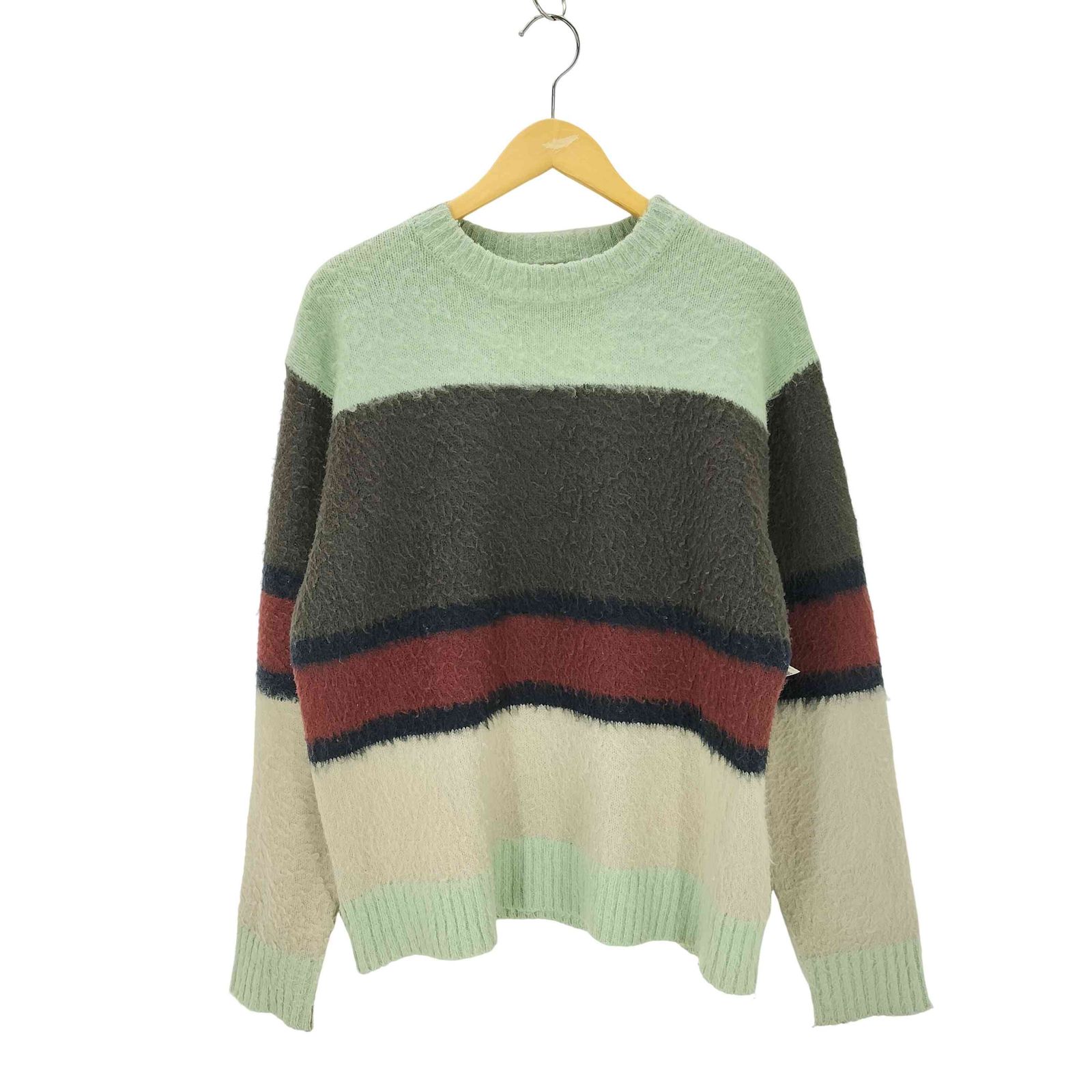 サノバチーズ SON OF THE CHEESE  MOHAIR BORDER モヘアクルーネックニット メンズ JPN：L 