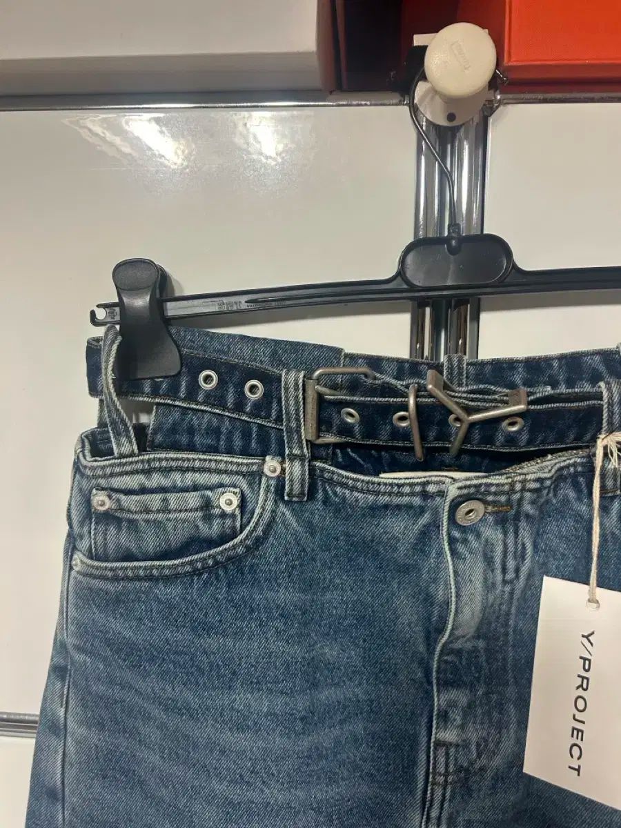 Y|Project Yベルト デニム マキシ スカート