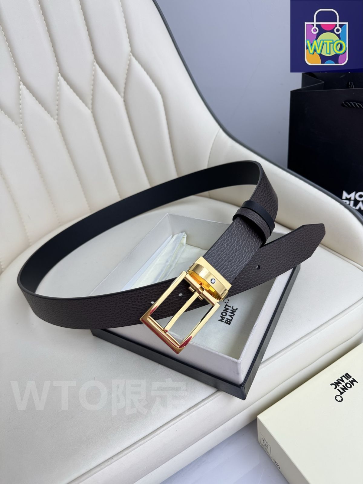 今日WTO】Montblanc モンブラン レザーベルト-1-OOQ25 モンブラン