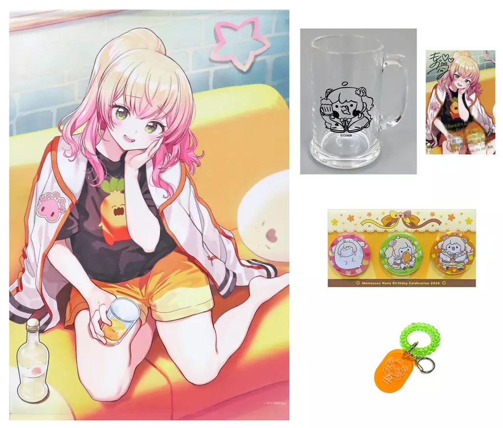 桃鈴ねねサイン入りアクリルスタンド PSA10】2021 ヴァイス オレンジ