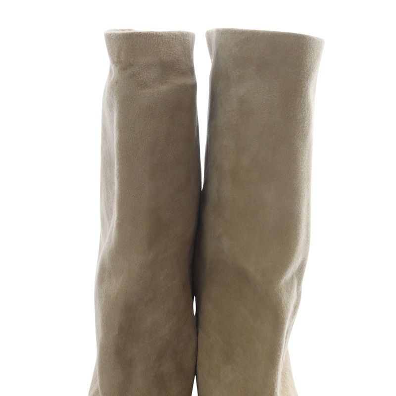 ブレンタ ミディアムブーツミドル スエード ポインテッドトゥ 37 べ  