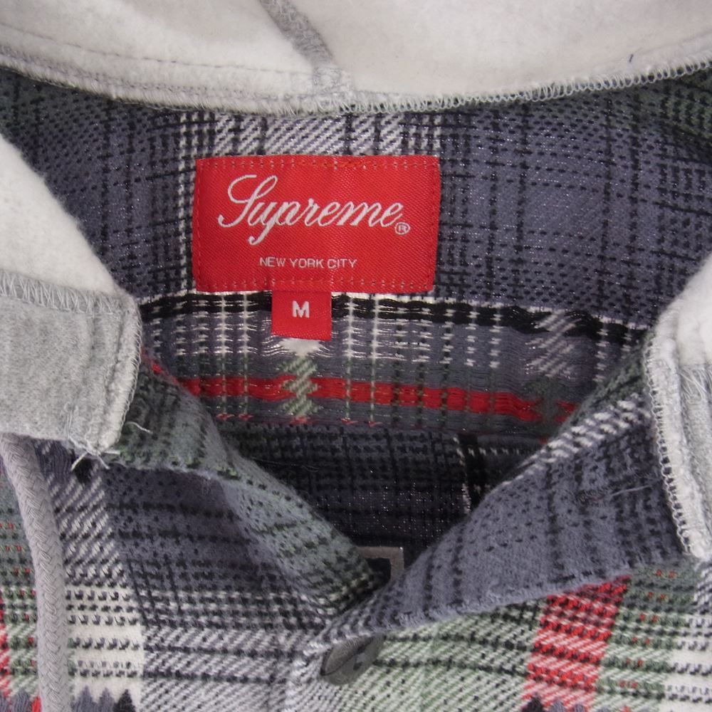 18AW Supreme フーデッド ジャガード フランネル シャツ　タグ付き Supreme シュプリーム 長袖シャツ 18AW Hooded Jacguard Flannnel
