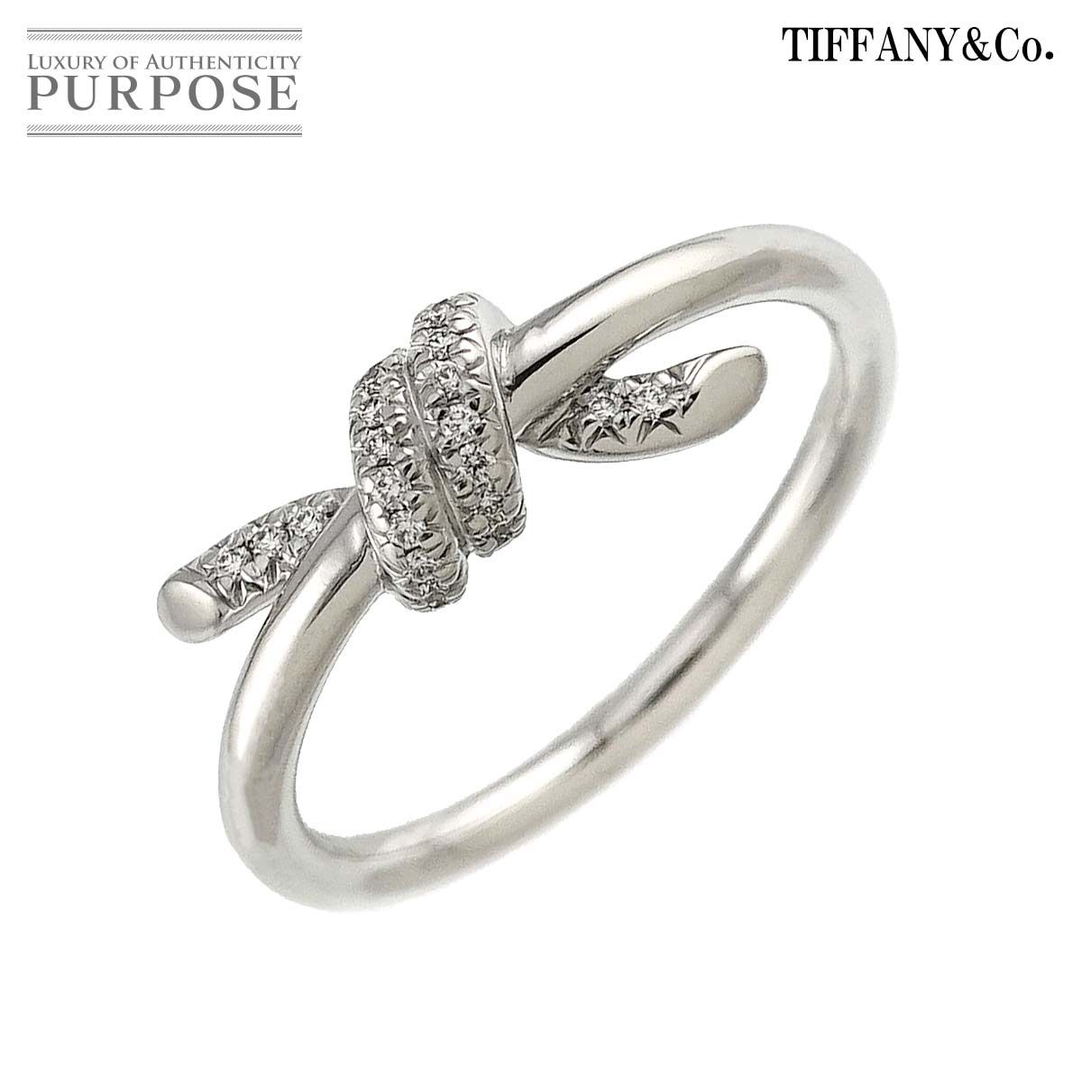 ティファニー TIFFANY&Co. ノット 10号 リング ダイヤ K18 WG ホワイト