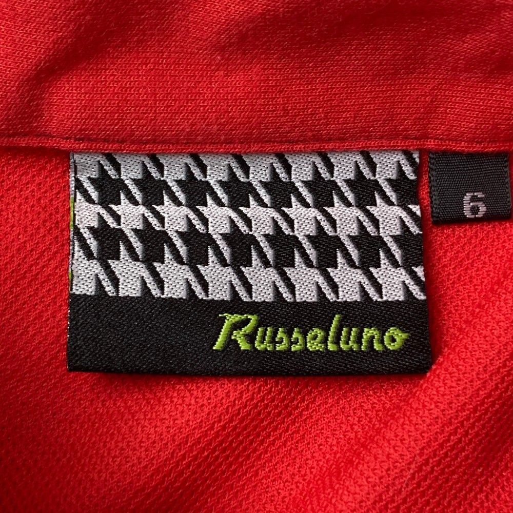 サイズ：6 RUSSELUNO ラッセルノ 半袖ポロシャツ レッド系