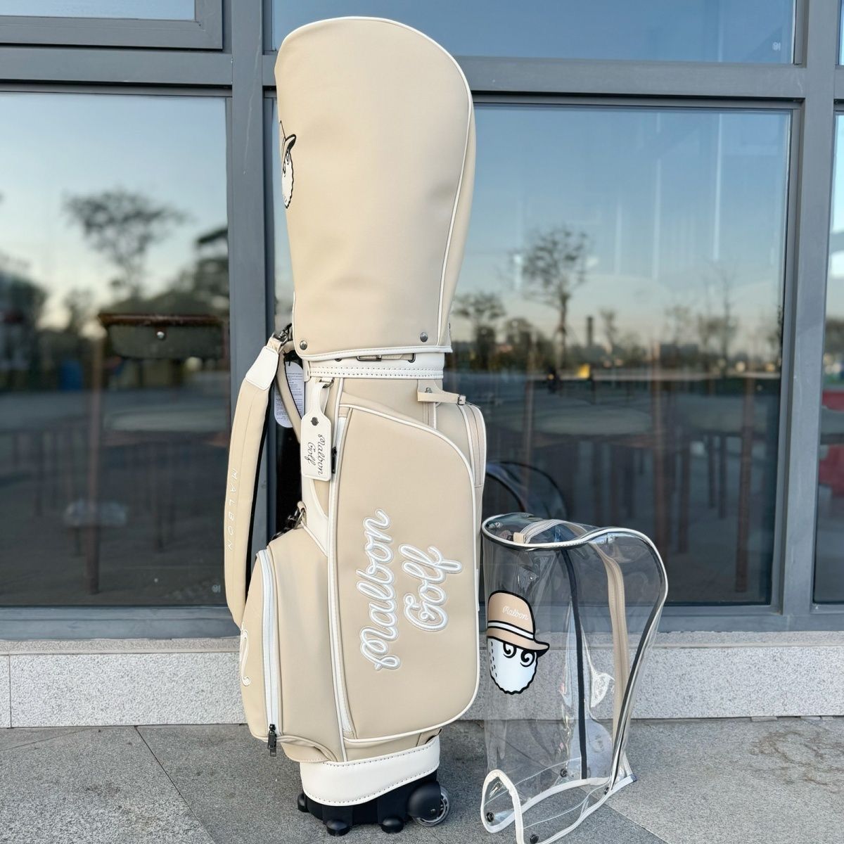 Malbon キャディバッグ ゴルフバッグ PU 防水 ゴルフバッグ キャディ
