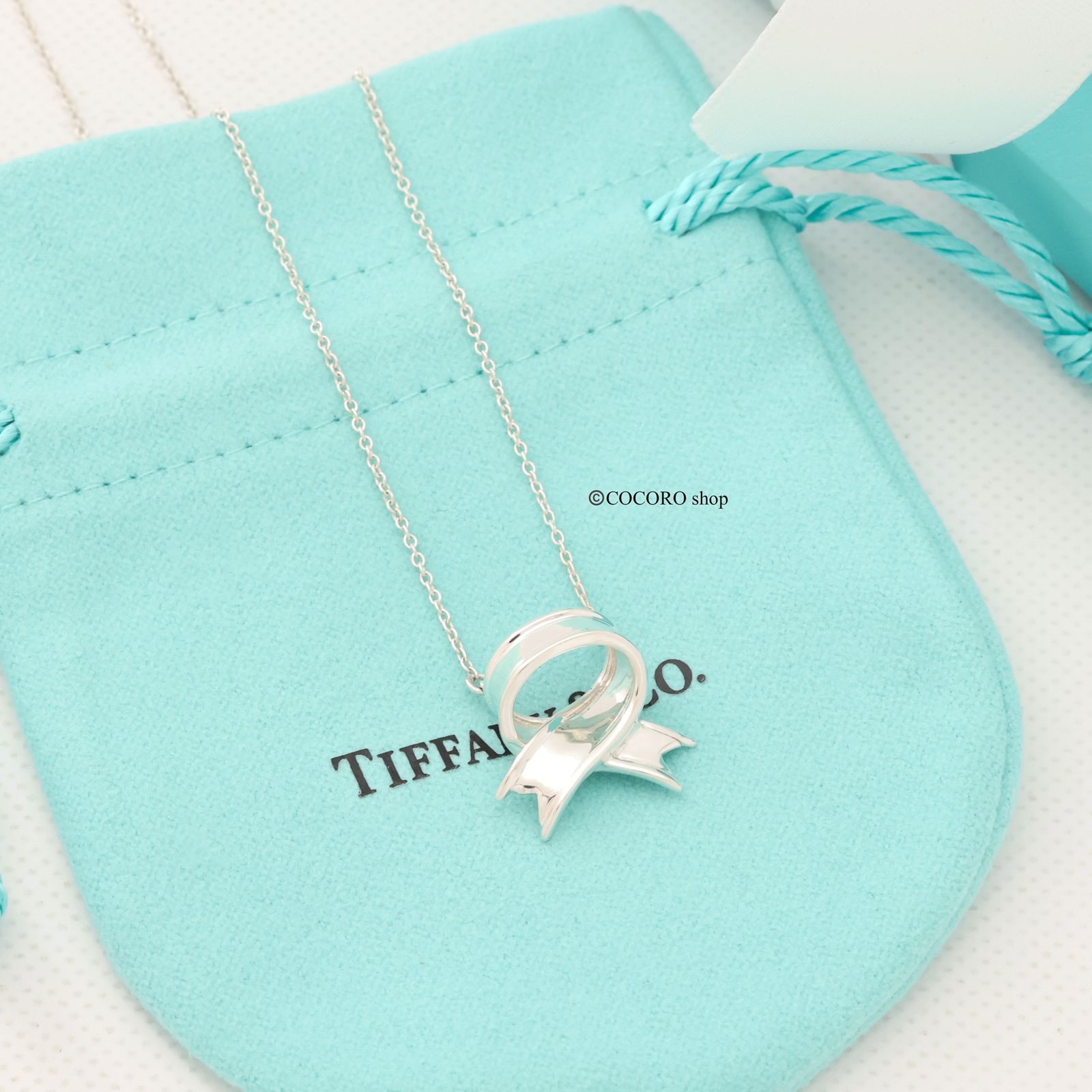 ティファニー TIFFANY&Co. リボン モチーフ ネックレス AG925 - メルカリ