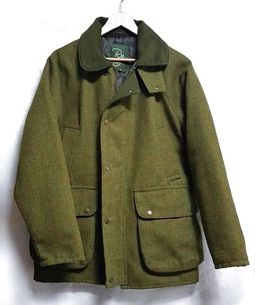 イングランド製 ハンティングフィールド ツイードジャケット 大きいS バブアー風