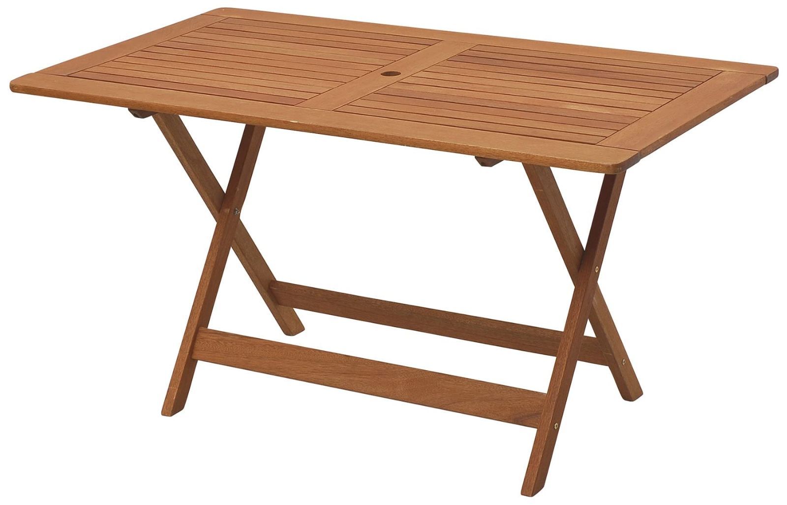 新着商品 パラソルホール付き お庭 天然木マランティー材 ベランダ フォールディングガーデンテーブル テラス 幅135×奥行75×高さ71cm バルコニー ガーデンテーブル ガーデンマスターMFT-225 ガーデンマスター Gardenmaster