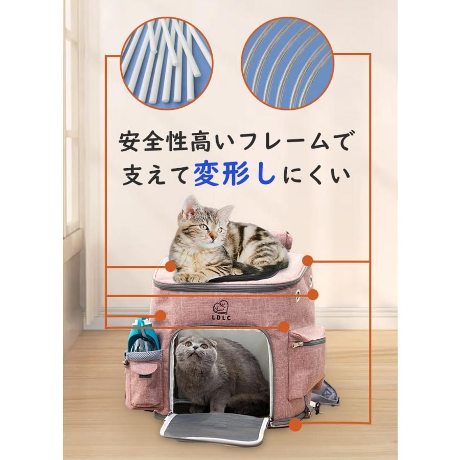 ペットキャリーバッグ ペットリュック 猫 犬 拡張 Ｌサイズ リュック ペットリュック 折りたたみ キャリー リュック 猫用キャリーリュック ペットバッグ 犬