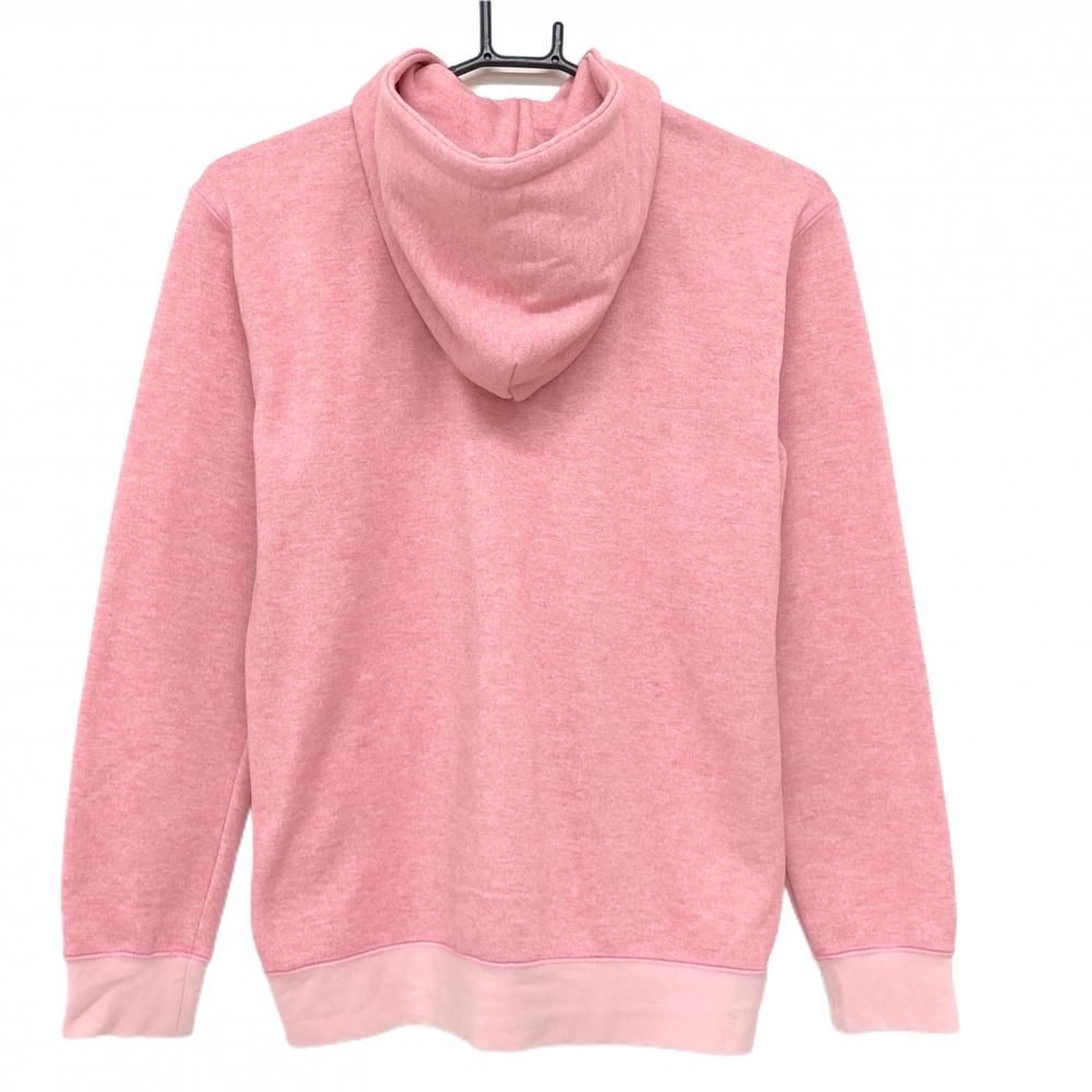 美品】アドミラル ジップパーカー 杢ピンク ロゴ刺しゅう レディース L