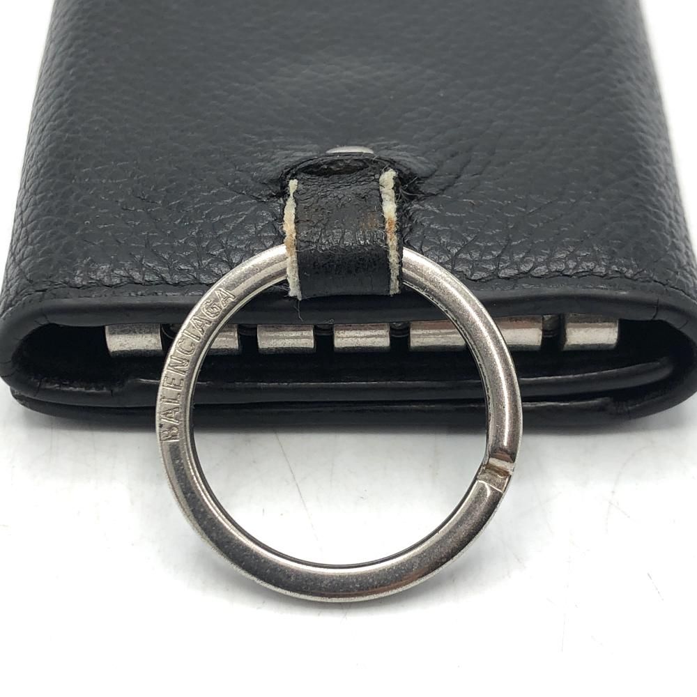 BALENCIAGA バレンシアガ ロゴ 6連 639820 1IZIM ブラック メンズ キー