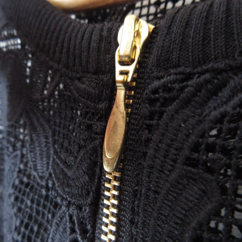 美品 24SS ANAYI アナイ 総レース ノーカラージャケット ブルゾン 38