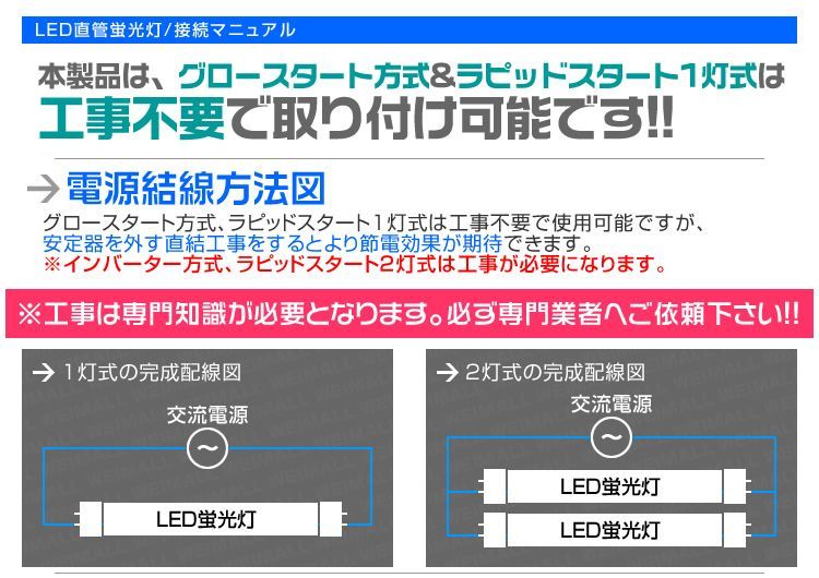 送料無料】【50本セット】LED蛍光灯 20W LED蛍光灯 20W形 直管 LED