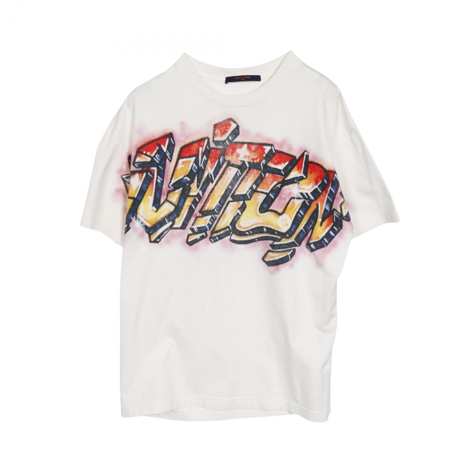ルイ ヴィトン LOUIS VUITTON カットソー グラフィックロゴプリント RM221 DT3 HMY60W コットン Tシャツ メンズ Used B