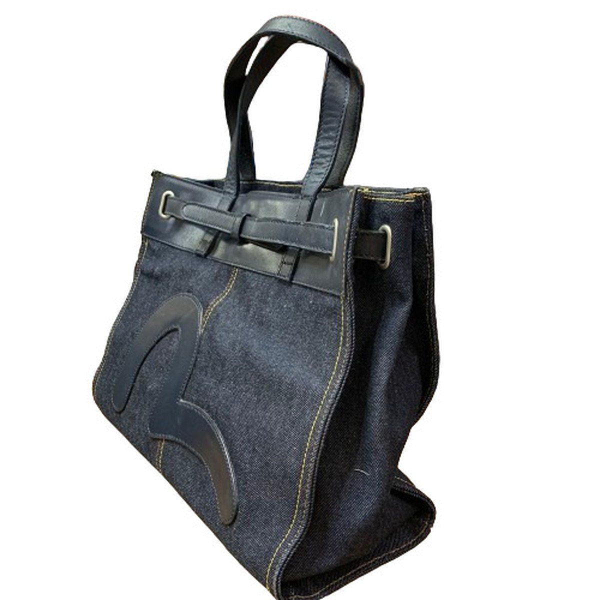 EVISU エヴィス レザー＆デニム トートバッグ 手提げ BAG 鞄 メンズ