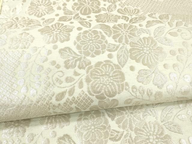 鹿の子草花文 金銀糸