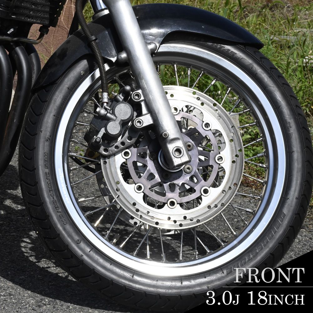 ゼファー400 シルバー　ホイール　前後 カワサキ ゼファー400 ホイール 前後 F-1253/R-1254 純正 中古