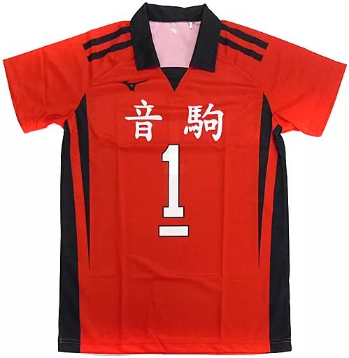 中古】衣類 黒尾鉄朗(1) レプリカユニフォーム(音駒) レッド×ブラック