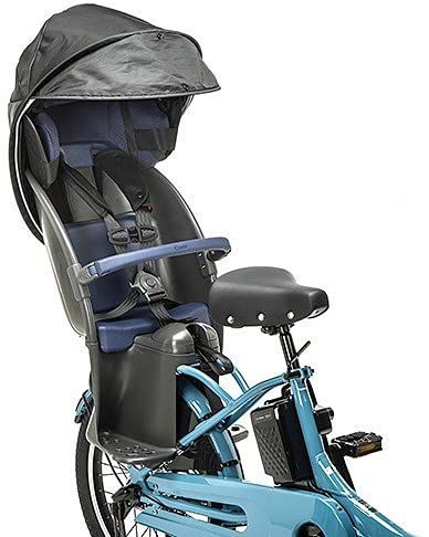 パナソニック Panasonic チャイルドシート後ろ用レインカバー ルームリヤシート リヤチャイルドシート用 レインカバー 自転車 グレー×ブラック ブラック 純正品 単品 ミニU型ロックセット