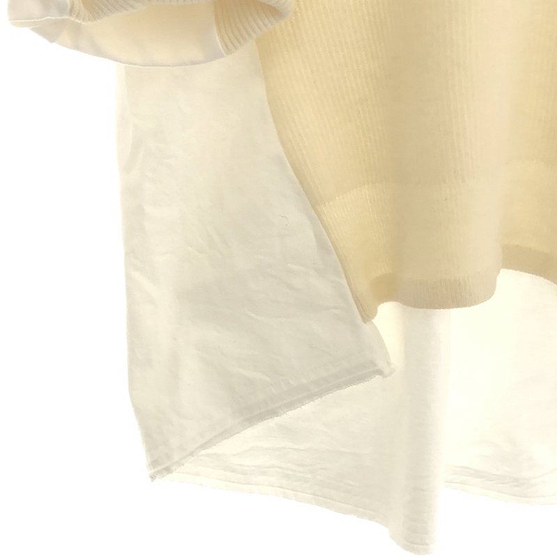 sacai / サカイ | 異素材 ドッキング 半袖ニット | 2