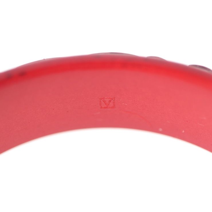 GUCCI グッチ バングル ウッド 赤系 ロゴ＆ドラゴン エングレーブ