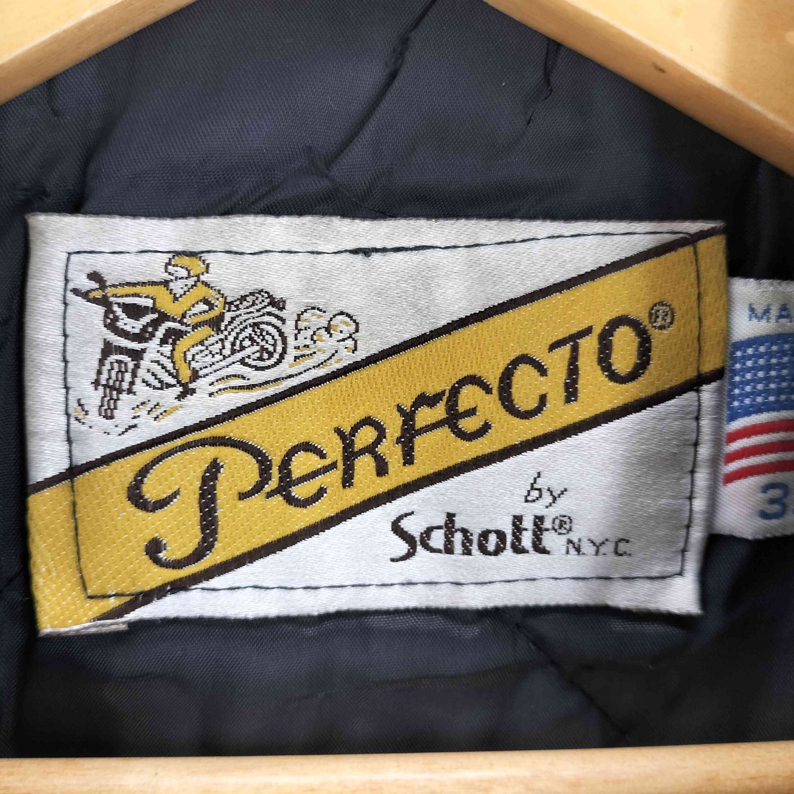 90's schott ショット ダブルライダースジャケット バイクタグ 38