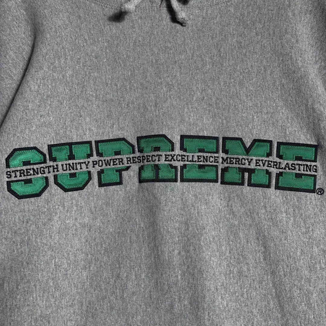 XLサイズ】SUPREME プルオーバーパーカー ビッグロゴ 刺繍