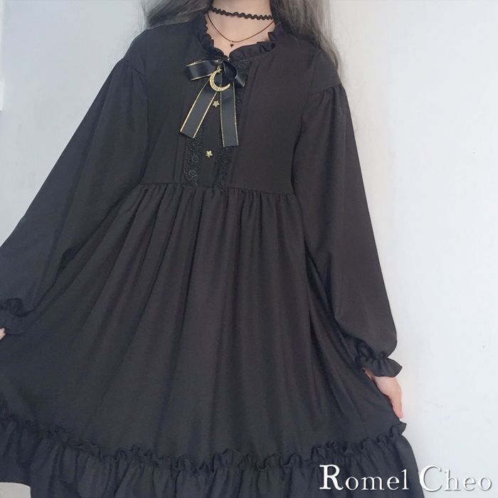RomelCheo ゴシック ロリータ ゴスロリ ワンピース フリル