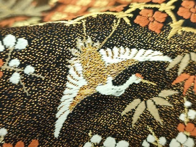 平和屋本店□極上 西陣 河合美術織物謹製 六通柄袋帯 唐織