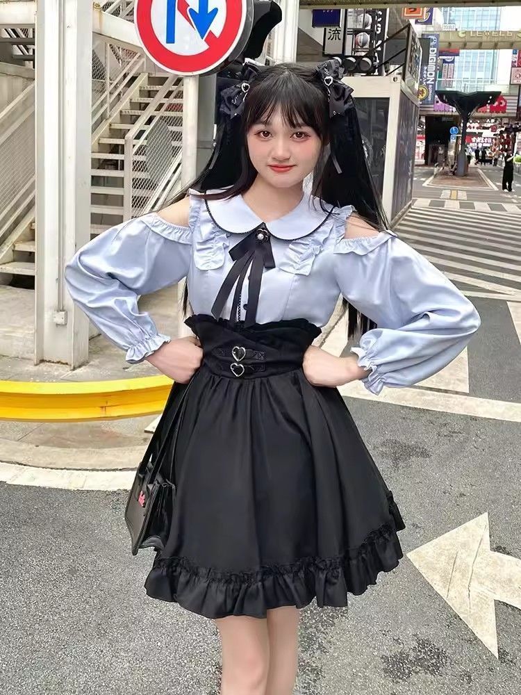 【AMANE☆】水色 ロリータドレス　Ｍサイズ AMANE☆様専用】水色 ロリータドレス Mサイズ 青ゴスロリ・ロリータ