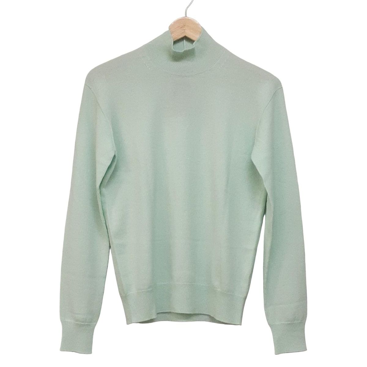 GIORGIOARMANI ジョルジオアルマーニ 長袖セーター サイズ40 M レディース - ライトグリーン ハイネック カシミヤ