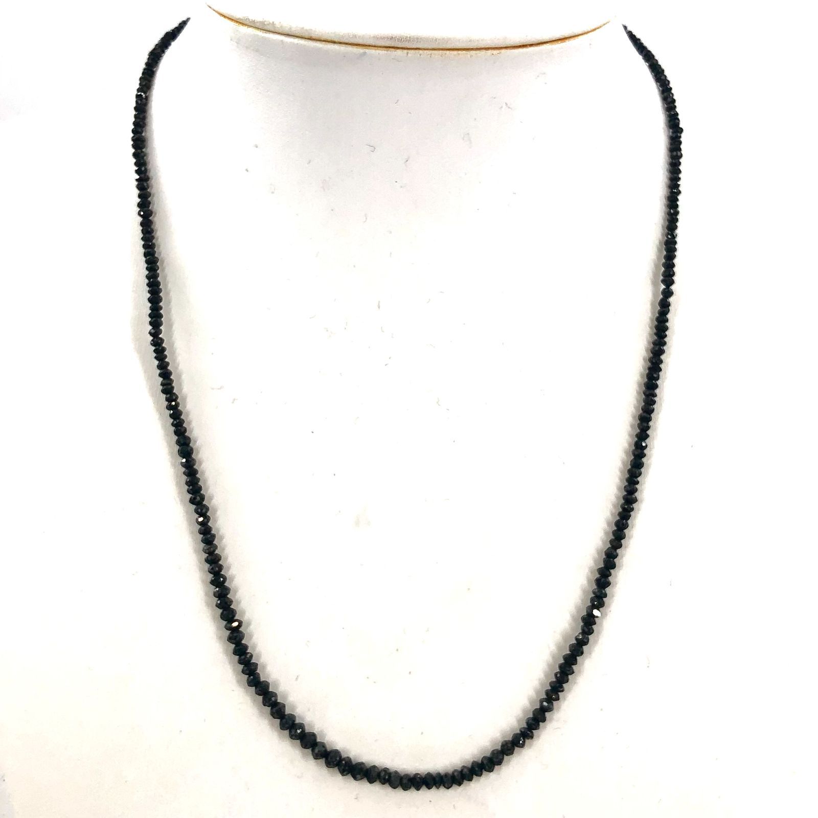 メレブラックダイヤ ネックレス K18WG 20ct レディース 【OE-913 
