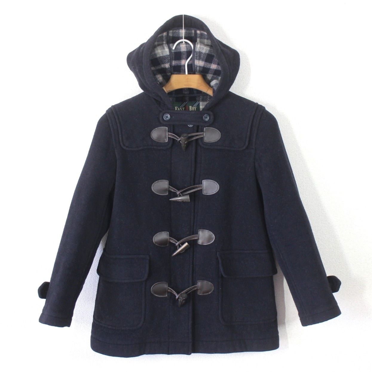 【美品】 バーバリーブルーレーベル ピーコート ヘリンボーン アンゴラ混 38 美品】 バーバリーブルーレーベル ピーコート ヘリンボーン アンゴラ混