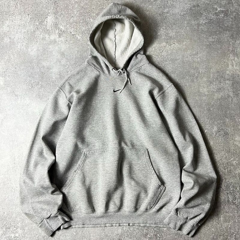 Nike ナイキ スウッシュ刺繍 スウェット トレーナー ベージュ 黒 L XL