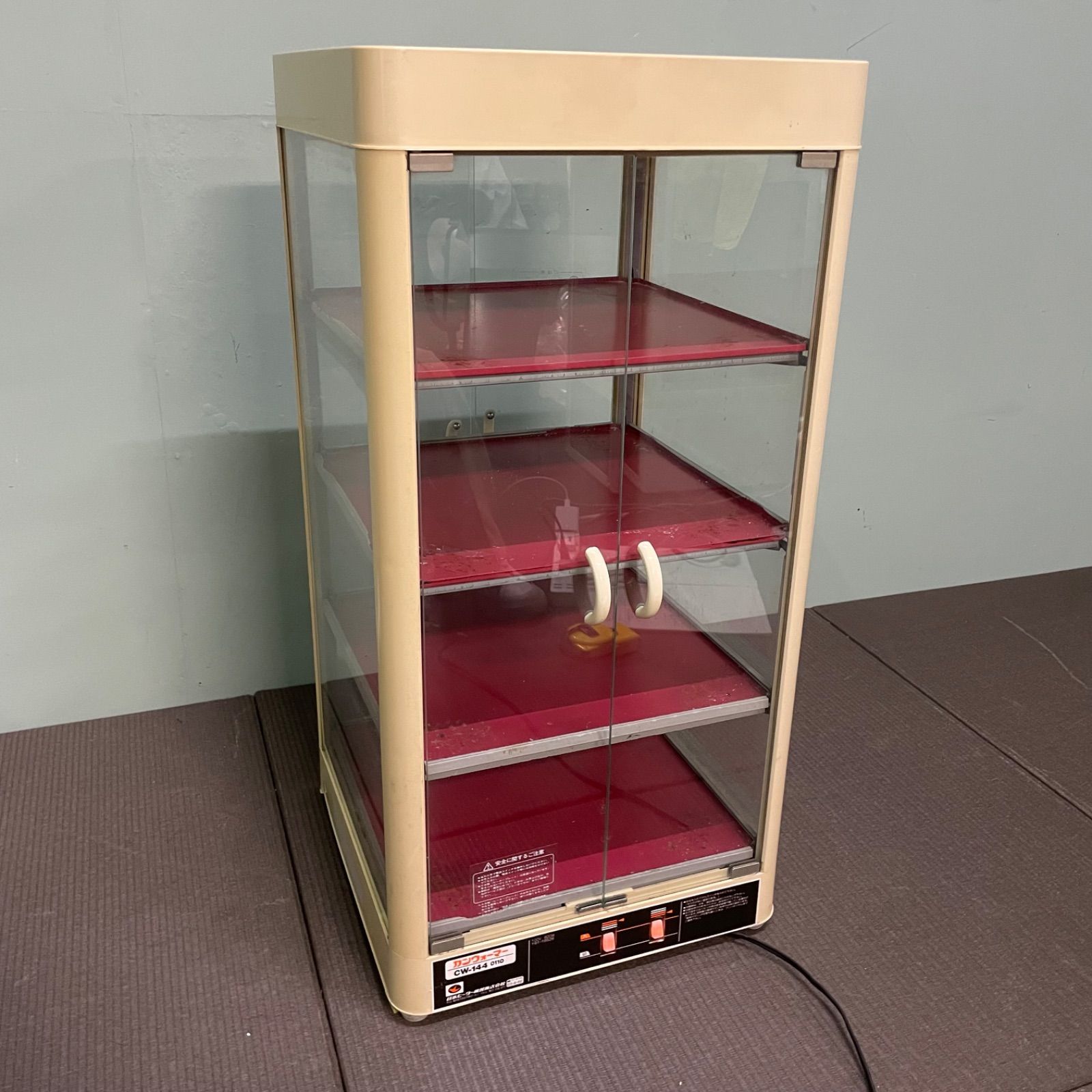 ♭ カンウォーマー 缶 CW-144 810 日本ヒーター 温蔵 全自動 前後両扉 4段 ショーケース 厨房 機器 店舗 業務用 イベント 催事 両開き