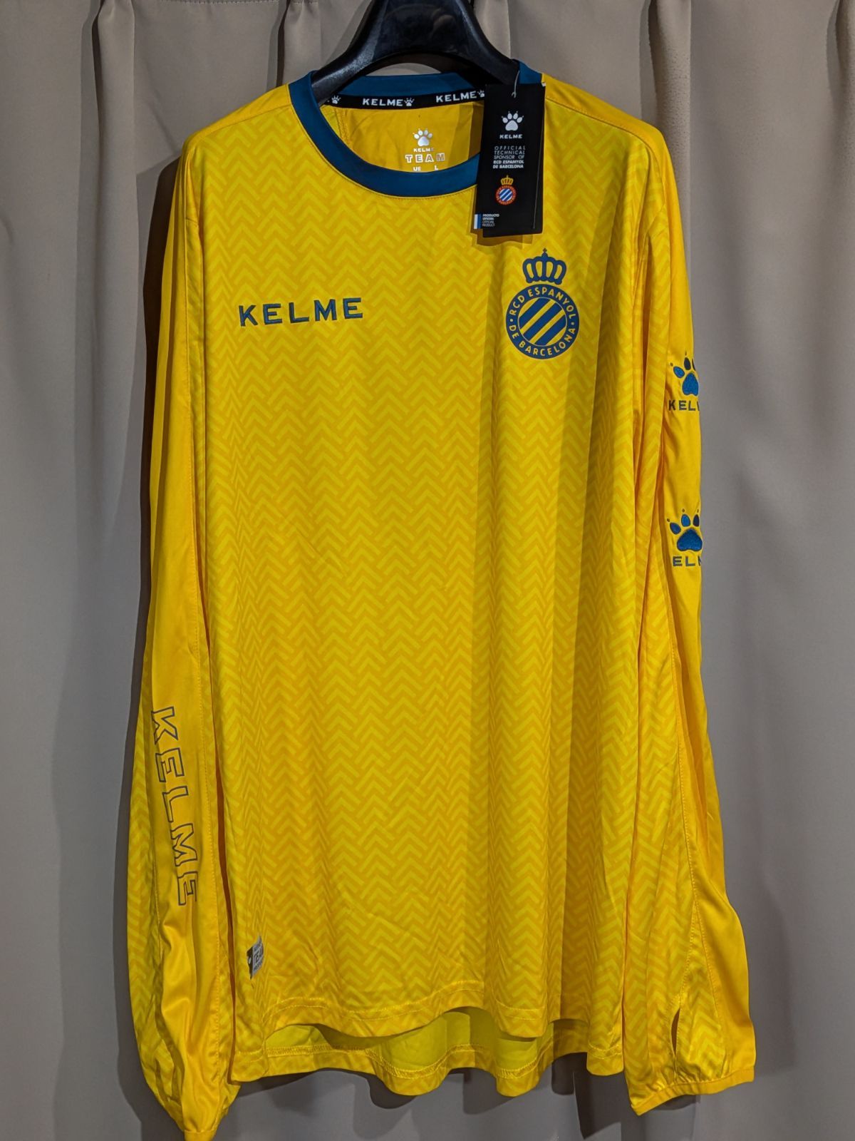 新品 KELME スペイン エスパニョール 長袖シャツ トレーニング